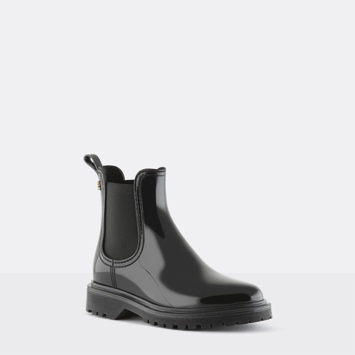 Lemon Jelly | Black Platform Rain Boots  Jelly Shoes BLOCK 05