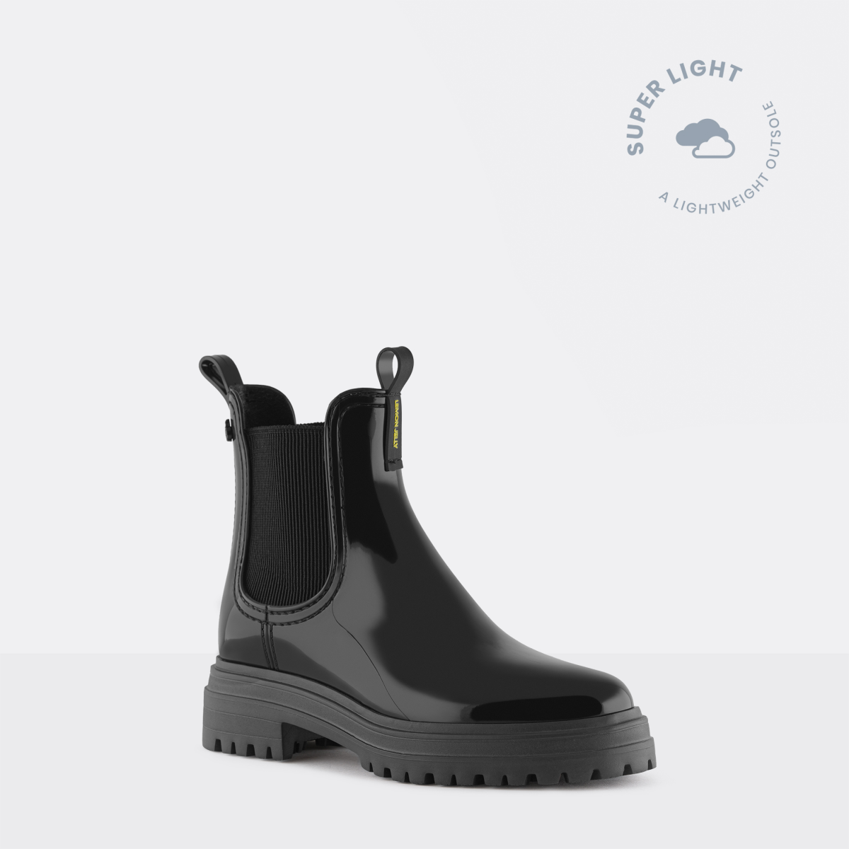 Lemon Jelly Super Light Black Rain Boots for Woman WALKER 01 10018807