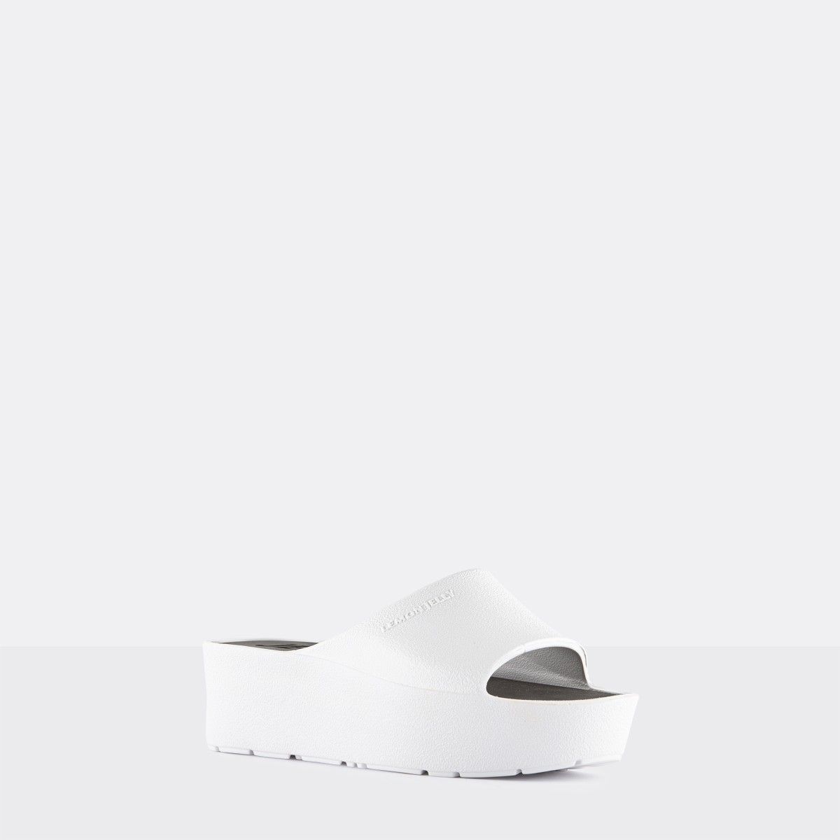 white platform slides